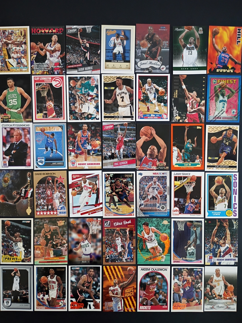 42 basketball Cards 1980s + with Rookies, Stars, parallels, Hall of Famers